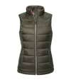 441F Russell Athletic Ladies Nano Padded Bodywarmer Dark Olive colour image